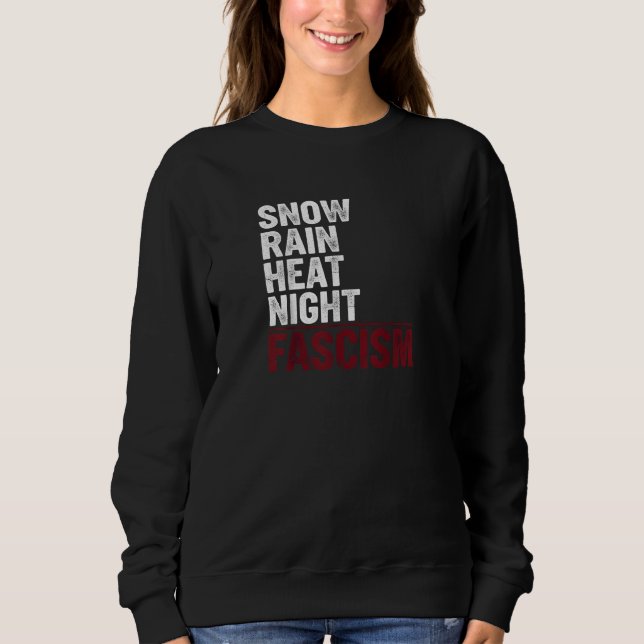SNÖ REGN HETTA NATT Antifascistisk grafisk t-shirt (Framsida)
