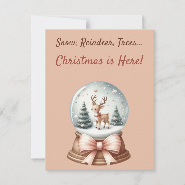 ❄️🎄 Snö, Renar, Träd... Julen är Här! Inbjudningar (Framsida)