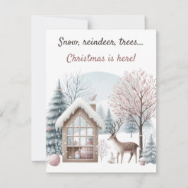 ❄️ 🎄 Snö, renare, Träd.. Julen är här! Inbjudningar