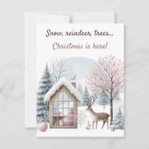 ❄️ 🎄 Snö, renare, Träd.. Julen är här! Inbjudningar