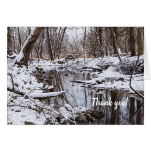 Snö Riverside Tack Notecard OBS Kort