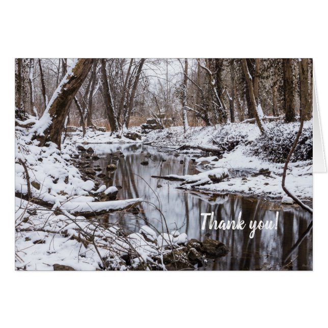 Snö Riverside Tack Notecard OBS Kort (Framsidan Horizontal)