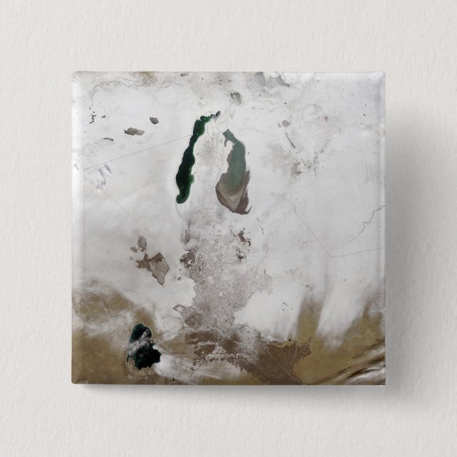 Snö runt Aralsjön Knapp (Framsida)