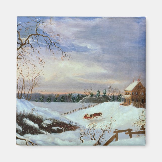 Snö scen, New England Magnet (Framsidan)