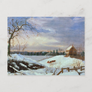 Snö scen, New England Vykort