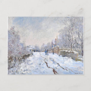 Snö Scene-Monet Helg Vykort