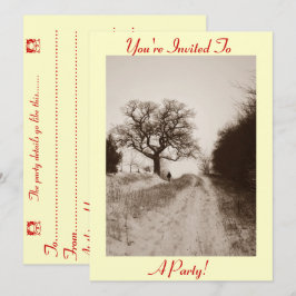 snö-scenens inbjudan till julfest för fotografi