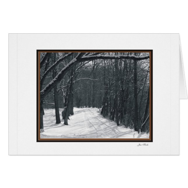 snö scener hälsningskort (Framsidan Horizontal)