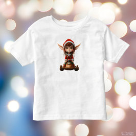 Snö Scooter jul Elf Småbarn Tee