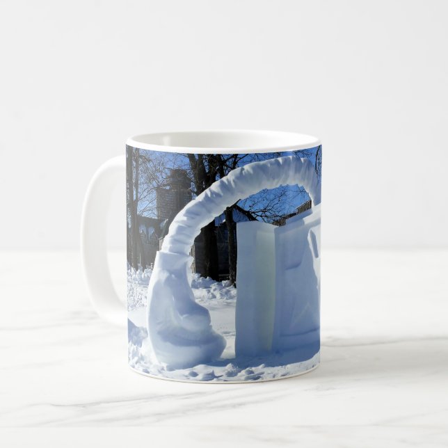 Snö Sculpture, Quebec, Kanada Kaffemugg (Framsida vänster)