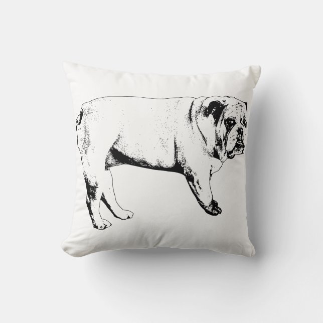 Snö-Season Bulldog Pillow Kudde (Framsida)