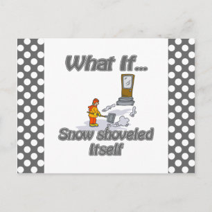 Snö Shovel Vykort