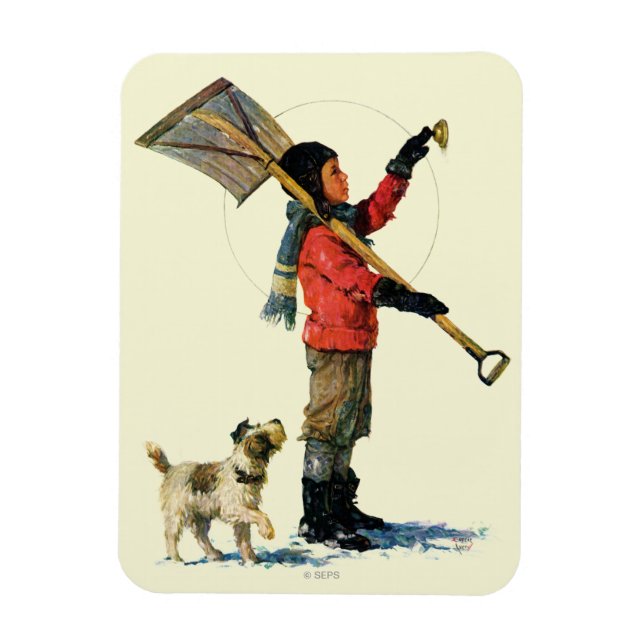 Snö Shoveler Magnet (Vertikal)