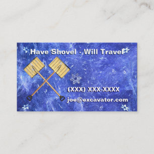 Snö Shoveling Business Visitkort