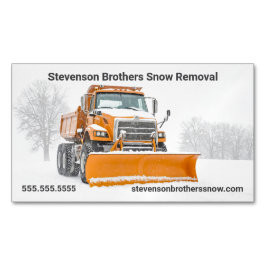 Snö Shoveling Removal Company Marknadsföring Magnetiska Visitkort