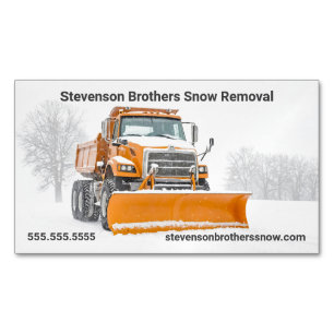 Snö Shoveling Removal Company Marknadsföring Magnetiska Visitkort