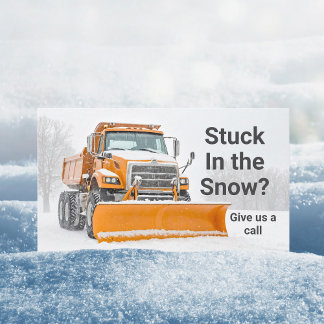 Snö Shoveling Removal Lastbil Modern Company Visitkort
