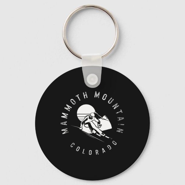 Snö Ski Mountain Ski Skiing Snowboarding Winter C Nyckelring (Framsida)