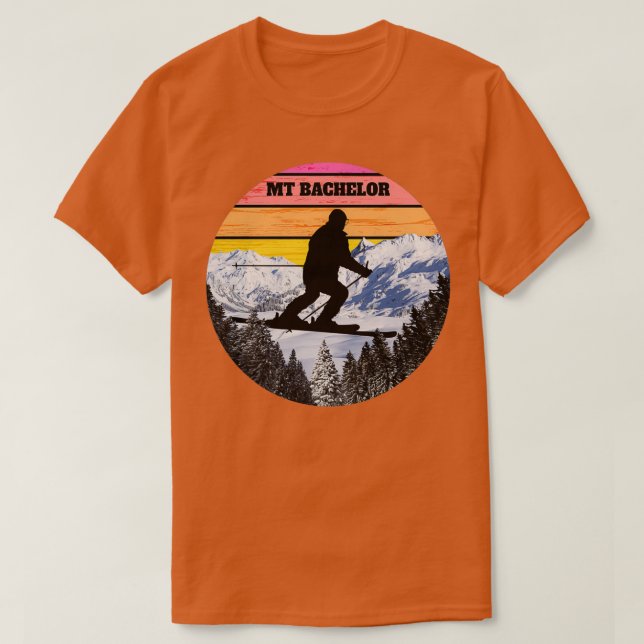Snö Ski Mt Bachelor Skiing Fält Oregon America T Shirt (Design framsida)
