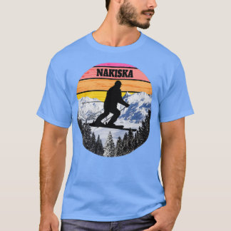 Snö Ski Nakiska Skiing Fält Kanada T Shirt