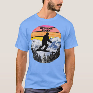 Snö Ski Okushiga Kogen Skiing Fält Honshu Islan T Shirt