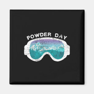 Snö Ski Powder Day Snowboarding Mountain Sport Magnet