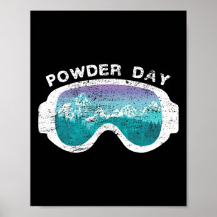 Snö Ski Powder Day Snowboarding Mountain Sport Poster