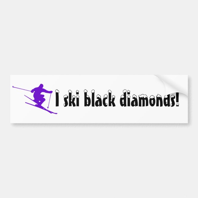 Snö skidar bildekalet bildekal (Framsidan)