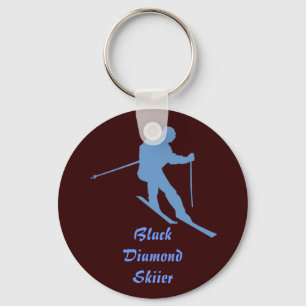 Snö skidar Keychain Nyckelring