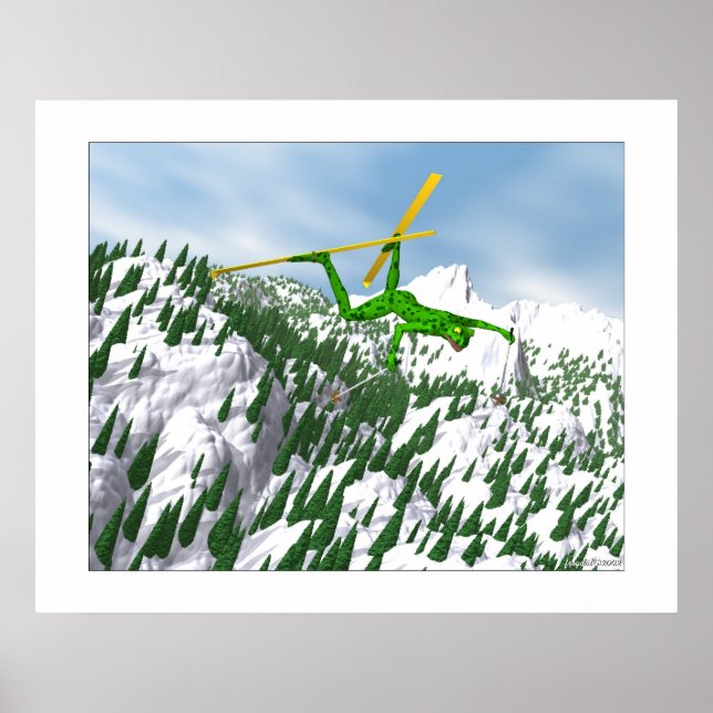 Snö Skier Poster (Framsidan)