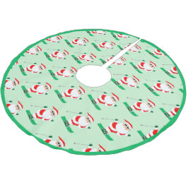 Snö Skier Skiing Julgransmatta Borstad Polyester