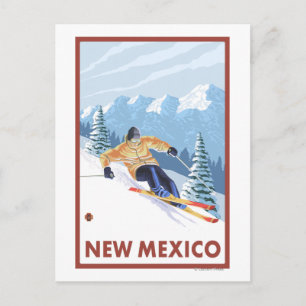Snö SkierNew Mexico Vykort