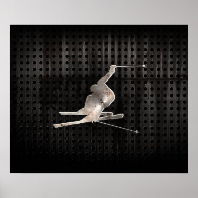 Snö Skiing; Coola Black Poster (Framsidan)