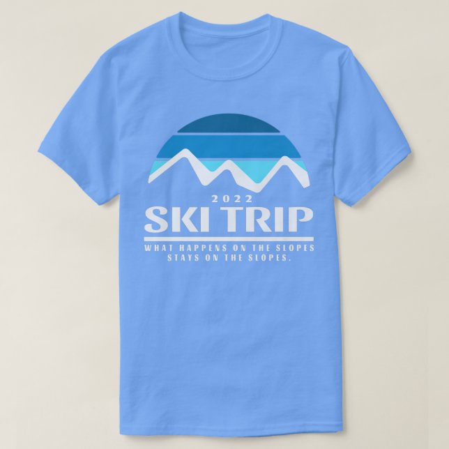 Snö Skiing Meme vad som händer på Slopes 2022 S T Shirt (Design framsida)
