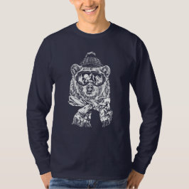 Snö Skiing Ski Resa Funny Ski Bear Winter T Shirt