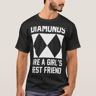 Snö Skiing Women's Diamond Girl's Best Friend Win T Shirt