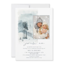 Snö Skog Foto Följ Med Oss QR Kvälls Fest Bröllop