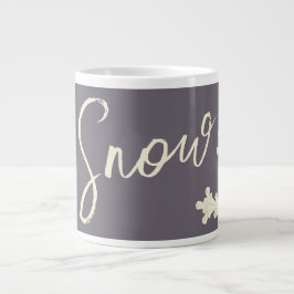 Snö-skript lila grått butter elegant winte jumbo mugg