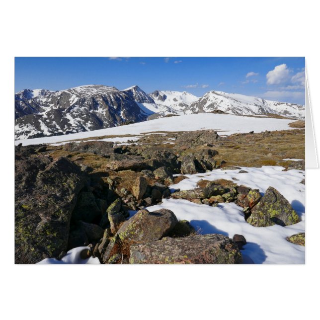 Snö Smälter på Rocky mountains Hälsningskort (Framsidan Horizontal)