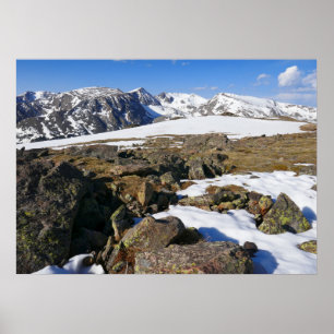 Snö Smälter på Rocky mountains Poster