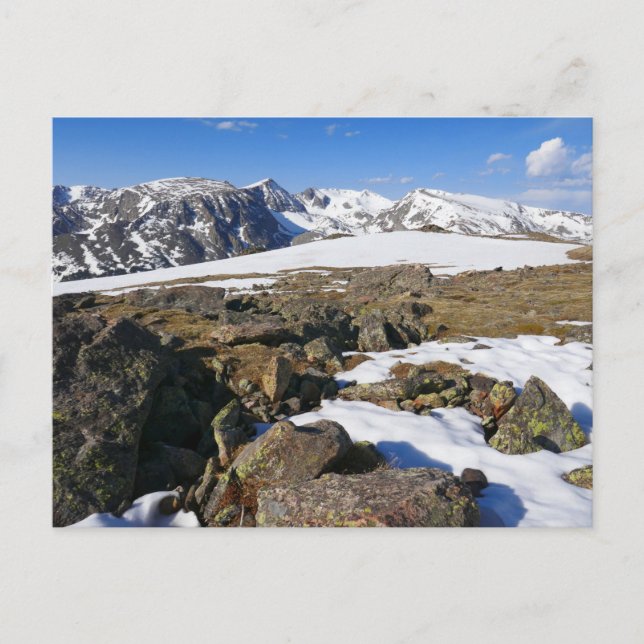 Snö Smälter på Rocky mountains Vykort (Framsida)