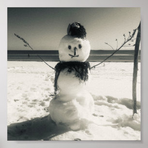 snö snögubbe poster