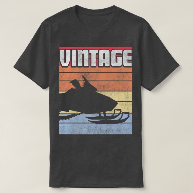 Snö Snöskoter Maskin Skidor Vinter Släde Skoter Re T Shirt (Design framsida)