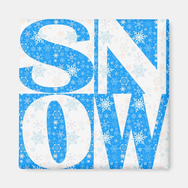 SNÖ! Snowflake Lucky Skiers Charm Magnet (Framsidan)
