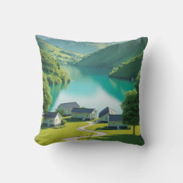 "Snö-socklade toppar och Vatten-bläckfisk - scen Kudde