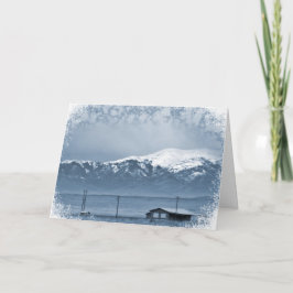 Snö som kommer in (jul) helgkort