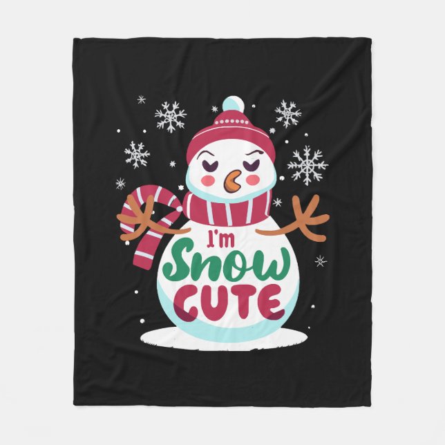 Snö sött! Omfamna julens vintercharme Fleecefilt (Framsidan)