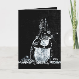 Snö Squirrel Helgkort