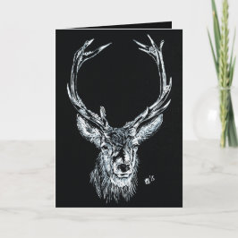 Snö Stag Helgkort
