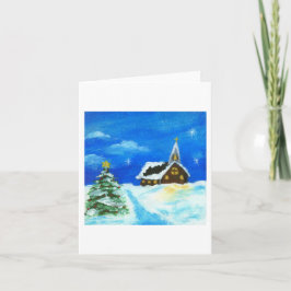 Snö Stars i Julgran Helgkort